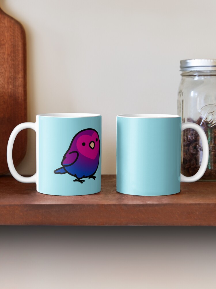 "Bi Bi Birdie" Bisexual LGBT+ Pride Lovebird Coffee Mug - www.lacoo.eu